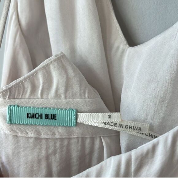 Kimchi Blue White Silky T Strap Midi Dress - Picture 6 of 10